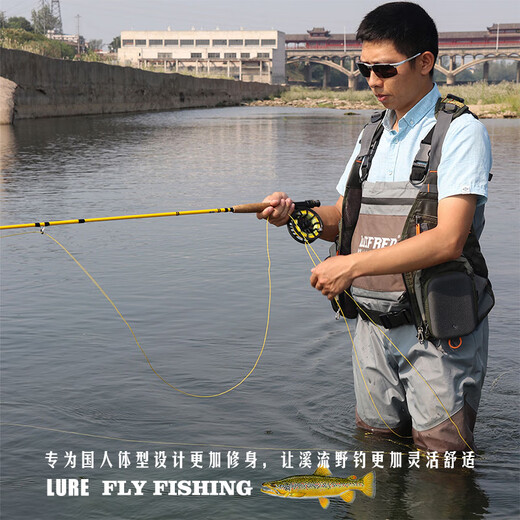 Wifreo fly fishing waders outdoor fishing stream fishing waders lure fishing pants waterproof breathable wear-resistant comes with repair kit S