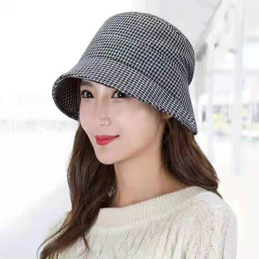 
Fangchi Autumn and Winter Female Fisherman Hat Mom Hat Autumn New Women's Autumn All-Match Fashion Top Hat Women's Winter Middle-aged and Elderly Women's Trendy and Fashionable Basin Hat Spring and Autumn DYM-831 Black Adjustable (55-59cm)