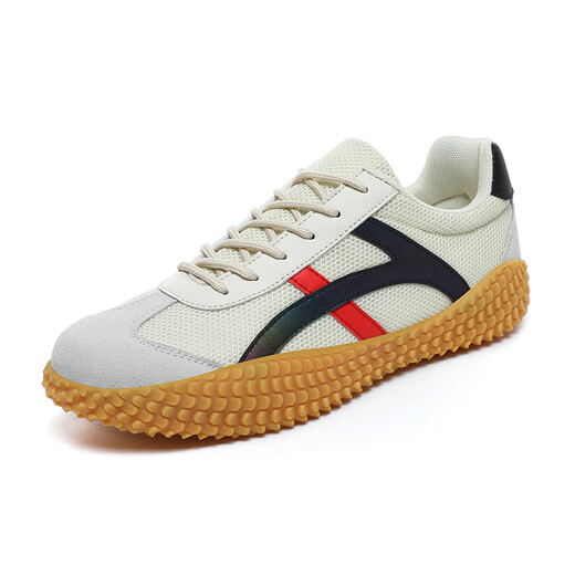 Tendon-soled sports shoes for men, non-slip and wear-resistant, outdoor running casual running shoes, soft-soled tug-of-war shoes, black mesh ff07 40