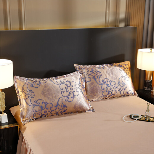 Yalu bed skirt style four-piece set non-cotton satin European jacquard quilt cover with lace bed sheet quilt cover summer bedding Senna style bed skirt style 1.8m four-piece set quilt cover 200x230cm