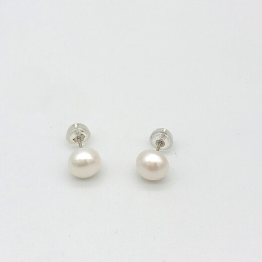 Drops of water turn into pearls Gift Nanzhu Family Elegant Nuclear Freshwater Pearl Earrings Simple No-Procrastination Pearl Gift Set 6.0-6.5mm White Pearls