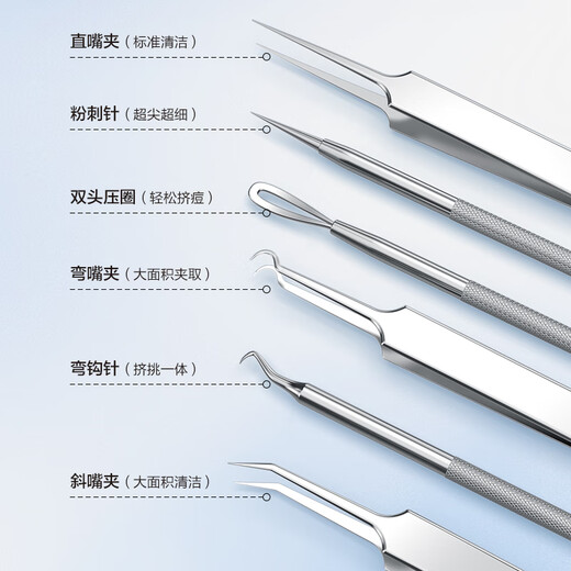 Made in Tokyo, acne needle, blackhead removal, cell clip set, acne removal needle, tweezers, acne picking, beauty salon cleaning tools