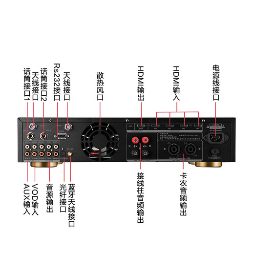 惠威（HiVi）HK800\HK1200智能三合一触屏功放舞台家庭卡拉OK功放机 hk800