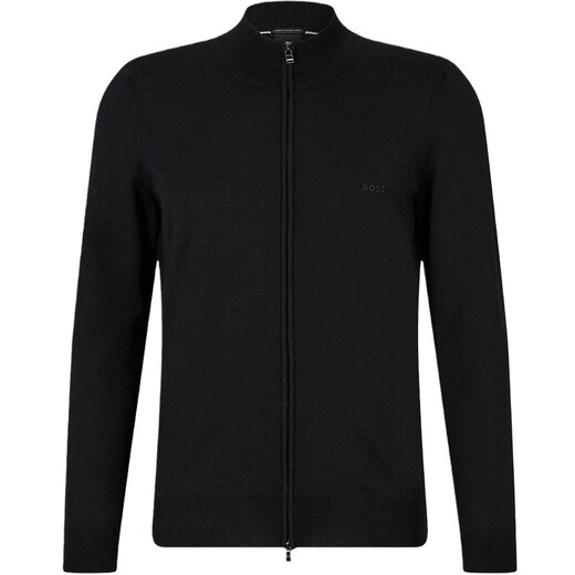 Hugo Boss 黑标 男士秋冬休闲保暖羊毛针织开衫 50476347 10243951 黑色 1 2XL