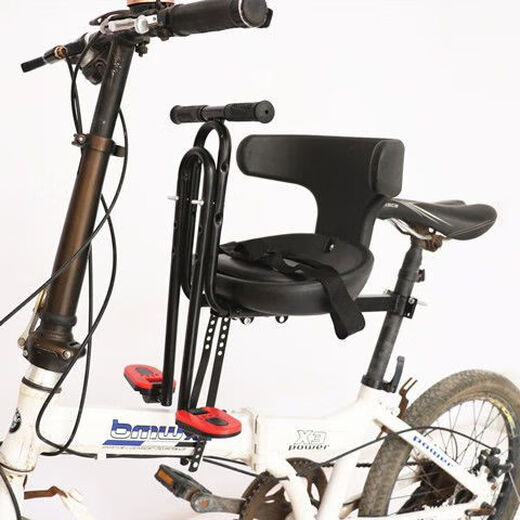 Bicycle front child seat bicycle mountain bike folding bicycle fully surrounded baby chair baby safety seat luxury seat half guardrail