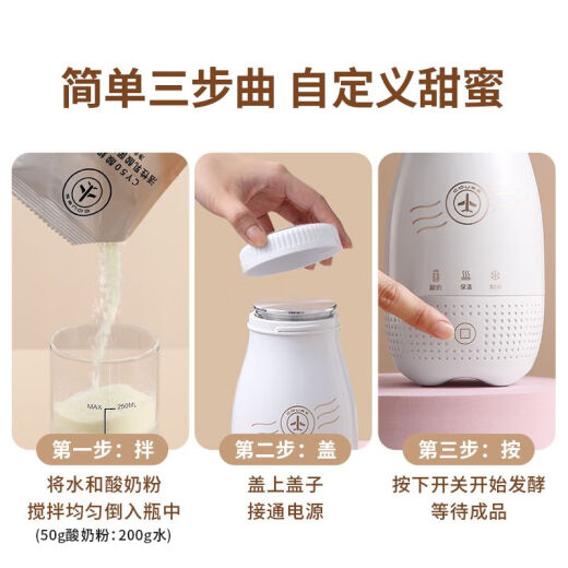 Cass Couss Cass hausgemachte Joghurtmaschine für Haushalt kleine automatische Kühlung Konstante Temperatur Fermentation Joghurt Tasse Glas Innere Liner Fermentation Maschine Weiß 1 Joghurt Glasbecher Geschenkbox