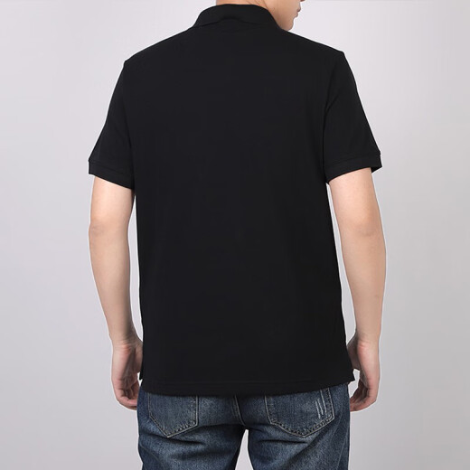 Nike (NIKE) official T-shirt for men, new spring and summer running sports casual wear breathable fast drying short-sleeved lapel polo shirt for men, FN3895-010/Full cotton skin-friendly/black/strongly recommended S 165 (recommended 110-130Jin [Jin equals 0.5 kg])