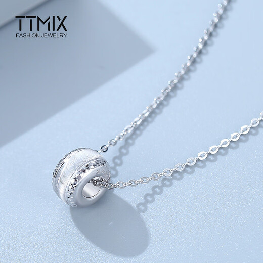 TTMIX platinum pendant transfer beads pt950 women's platinum shiny necklace passepartout pendant 1.3-1.5g
