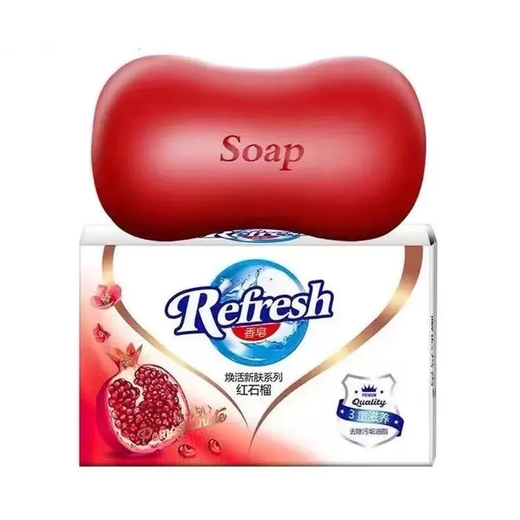 Jayari red pomegranate soap soap bath bath soap family hand washing and face fresh fragrance long-lasting fragrance 1 piece * 85g (new and old packaging shipped randomly)