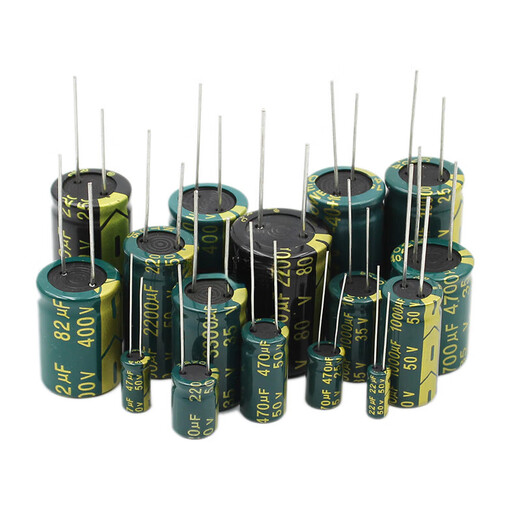 Direct plug high frequency aluminum electrolytic capacitor 10/16V/25/35/100/50v10uf22/470/1000 16v22000uf 18*40 green gold high frequency 2 pcs