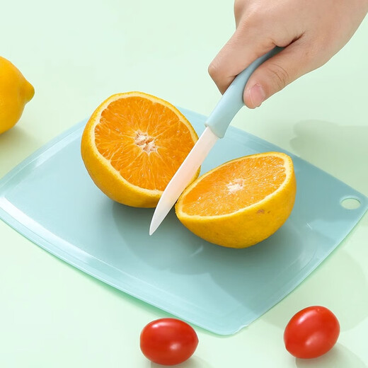 Zigman's 2025 new dopamine series fruit knife three-piece set paring knife cutting board set small fruit knife melon planer