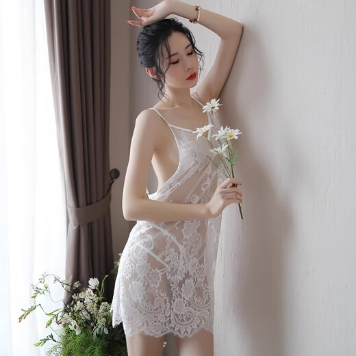 Adore Autumn and Summer Women's Sexy Pajamas Underwear Lace Suspenders Mood Home Clothes Hot Sexy Temptation Girlfriend Red (Nightskirt T-Pants) L Suitable for 100-120 Jin Jin equals 0.5 kg Confidential delivery