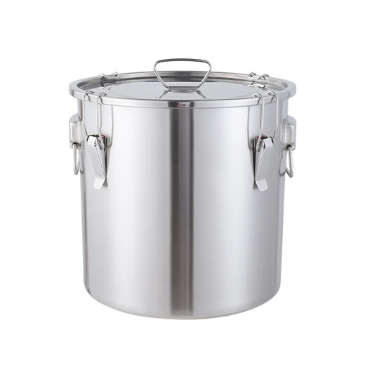 304 stainless steel rice bucket, soy milk bucket, canteen, hotel rice bucket, shop bucket, double-eared insect-proof seal, 40*40CM4 buckle, about 49 liters