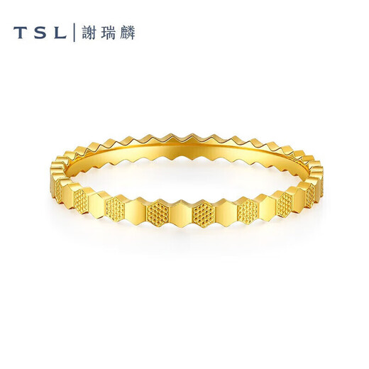 Xie Ruilin (TSL) gold ring 5G craft honeycomb ring ring YS507 15 rings (about 1.7g)