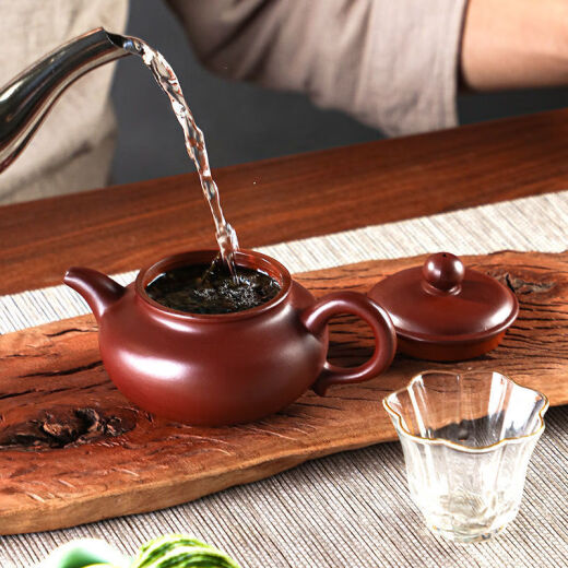 Blue hemisphere small capacity canning teapot tea set sketch fully handmade tea set 130ml Siting teapot