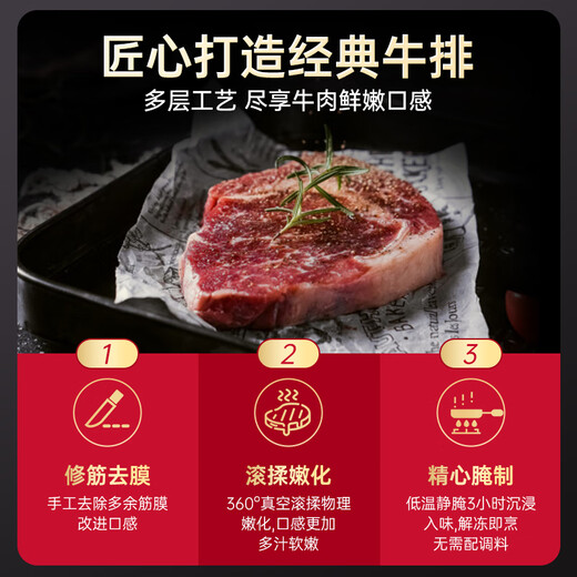 Pizza Hut Premium Whole-Cut Ribeye Steak 900g 5er-Packung Steak Raw BBQ Beef Gifts