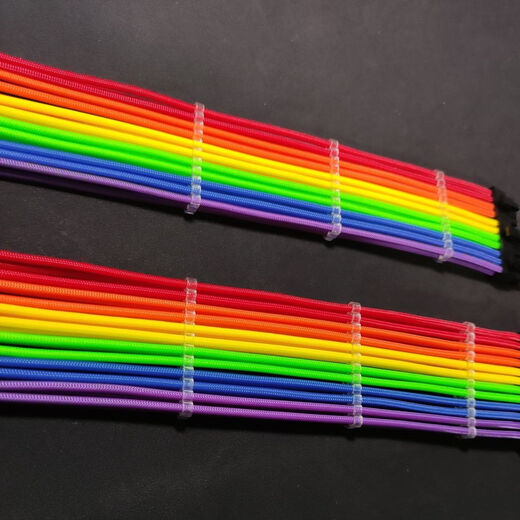 Power supply custom line Corsair Haiyun Great Wall Xingu custom line full module custom line rainbow orange package 6