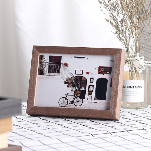 Guanlixiong Guarlyxor Einfacher massives Holzfoto Rahmen 67810 Zoll leerer Rahmeninseln foto benutzerdefinierte hölzerne Bilderrahmen Wandmontal -Album A4 [DW1502] Retro Wood 6 Zoll Glas [Foto 10.2*15,2 cm]