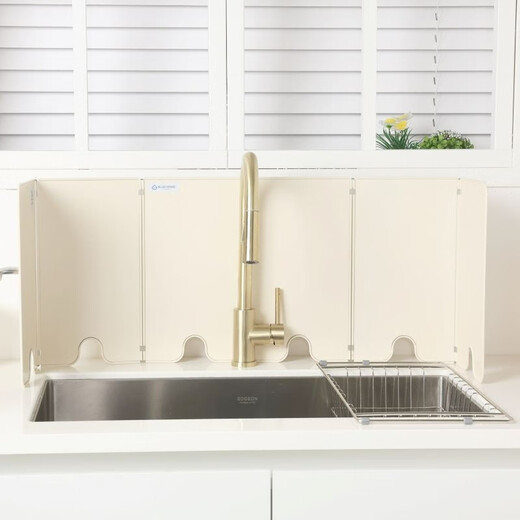 BLUE HOME HOUSEWARES Boyi outdoor & kitchen stove high temperature gas stove cooking anti-splash anti-oil baffle creative folding oil baffle off-white 6 pieces