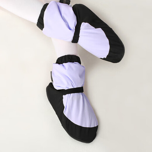 Sansha dance warm boots children's ballet classical dance practice shoes autumn and winter velvet dance shoes light purple size 31-32