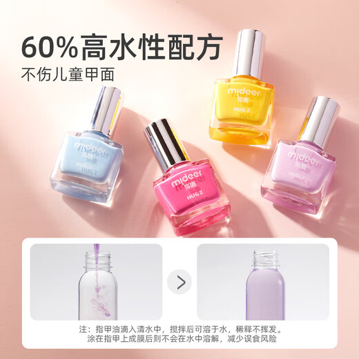 弥鹿（MiDeer）弥鹿儿童化妆品玩具指甲油盒公主彩妆全套装小女孩生日礼物 组合：美甲礼盒+小小饰品设计师
