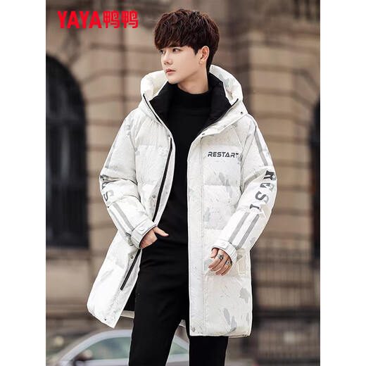 Yaya 2025 Winter New Down Down Jacket для мужских подростков средней длины утолщен на открытом воздухе.