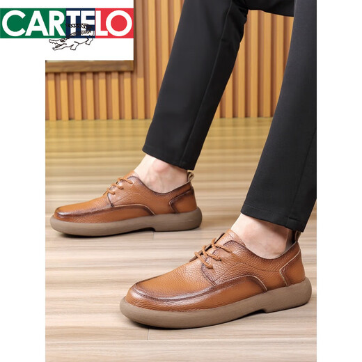 Kadile Crocodile Casual Leather Shoes Men's Genuine Leather Summer Breathable Beef Tendon Sole Wide Foot Men's Toe Layer Cowhide Thick Sole Men's Casual Shoes Black 15051 Genuine Leather Four Seasons Shoes 38
