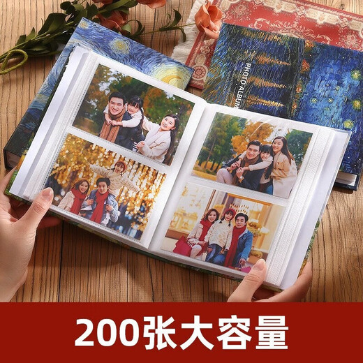 
Oliven interstitial oil painting storage book large-capacity family photo album photo album This couple's graduation memorial photo album (100 6-inch plastic) - Xingyue Night