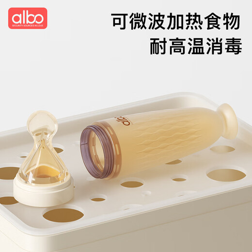albo rice cereal spoon feeding bottle silicone spoon newborn baby squeeze feeding spoon baby rice cereal food supplement tool feeder