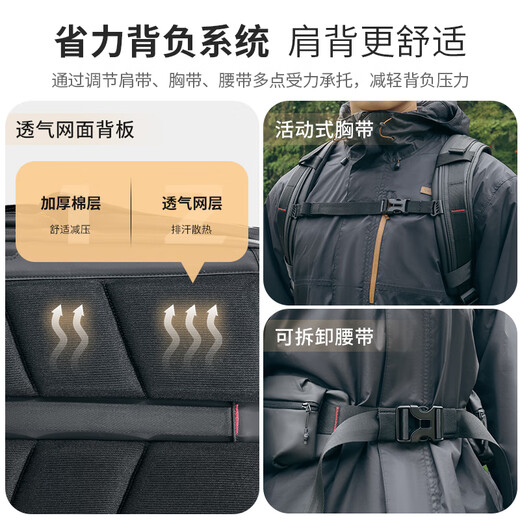 Ulanzi You Basket BP10 Hard Shell Photography Backpack Micro SLR Camera Bag Lens Digital Storage Bag Multifunctional Waterproof Photography Bag Large Capacity Outdoor Camera Backpack