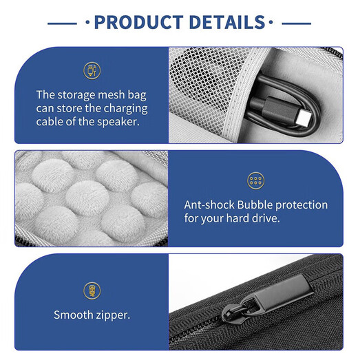 闪迪（SanDisk）E30/E60/E61/E81固态移动硬盘包携防震防摔盒硬盘包 收纳包保护套 E30（极速版|精巧便携） 2TB 专用硬壳包