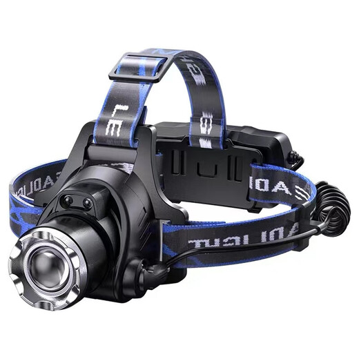 Scheinwerfer mit starker leichter und langer Akkulaufzeit 2024 neuer Bulle Super Bright Lading Head montiert Outdoor Zoom Langgeschwindigkeit Nachtfischen ohne Erkennungs 9900W Standby-Batterie innerhalb von 100 Stunden