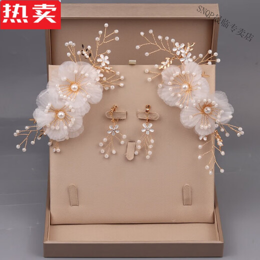 Robe de mariée de coiffure de mariée Super fée beauté costume trois pièces de style coréen de style coréen paire de cheveux Clip de cheveux accessoires papillons