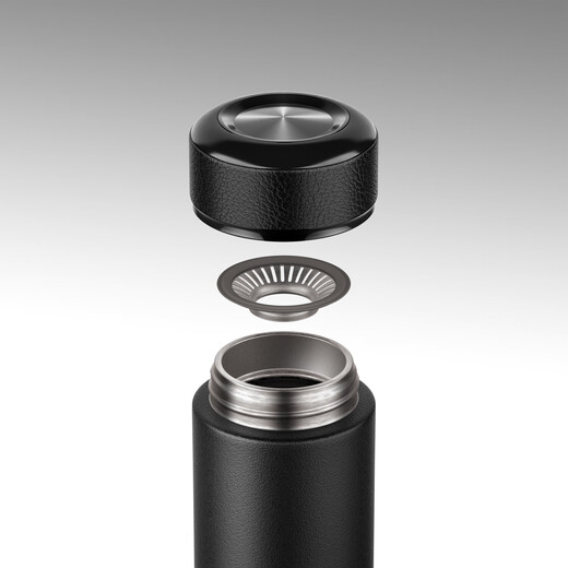 LEIDFOR T21 pure titanium insulated cup men's business car cup high-end water cup gift box tea cup matte black 550ml