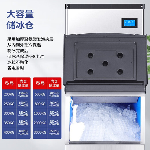 Binglio ice machine commercial large-capacity ice machine milk tea shop ice cube machine ice cube making machine home fully automatic ice cube machine bar KTV 2000KG ice production 684 ice grid package installation air-cooled