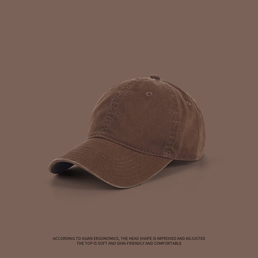 Chuanjita One Big Head Hat Men's Baseball Hat Men's Spring and Autumn Solid Cotton Soft Top Baseball Cap Trend Washing Plus Large Size Baseball Bloom Beige 2XL (Big Head Circle 58-62CM)