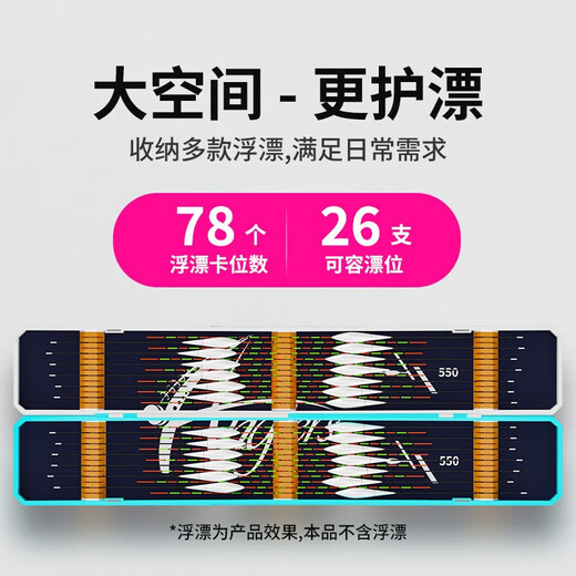 Luo Zhuodou multifunctional float box ABS double-layer lengthened and widened large-capacity float sub-line box anti-fall and pressure-resistant fish float storage box Blue and white mini portable float box 50CM large-capacity ABS anti-fall box