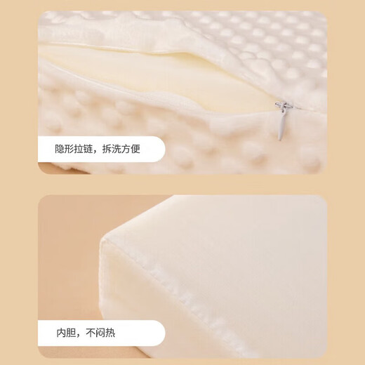 Manle Rabbit Slope Pillow Baby Pillow Anti-Spitting Up Baby Pillow 0-3 Years Old Baby Pillow 6 Months and Over Newborn Breastfeeding Artifact Light Yellow (Sleep Smoothly Reduces Spitting Up and Overflowing Milk)