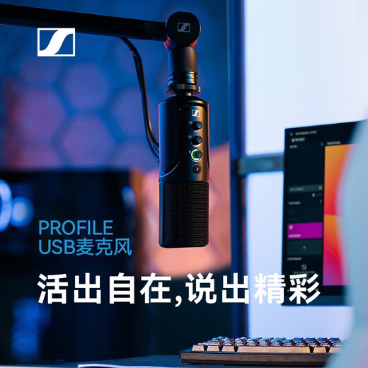 Sennheiser PROFILE USB live broadcast desktop microphone desktop computer game recording condenser wired microphone professional anchor karaoke radio equipment PROFILE cantilever bracket model