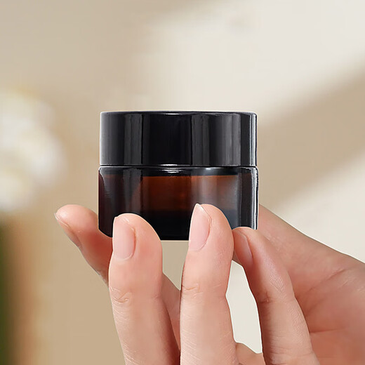 TaTanice分装盒按压式面霜盒3个装分装盒旅行便携式分装瓶空瓶 20ml 棕色