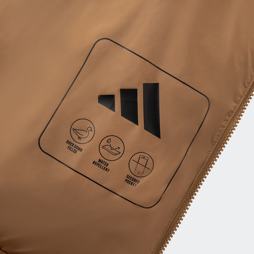 Adidas阿迪达斯  男子轻运动拒水防泼保暖连帽鸭绒面包羽绒服 JV6189 M