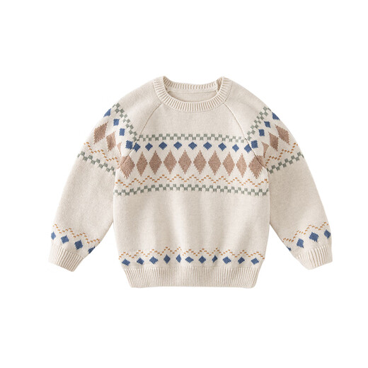 David Bella (Dave / Bella) Garçons Sweater Top Pullor pour enfants Vêtements pour enfants à la mode Pull pour enfants de taille moyenne automne et hiver NOUVEAUX Vêtements pour enfants Couleur APRICOT [SPOT] 100 cm (hauteur recommandée 90-100 cm)