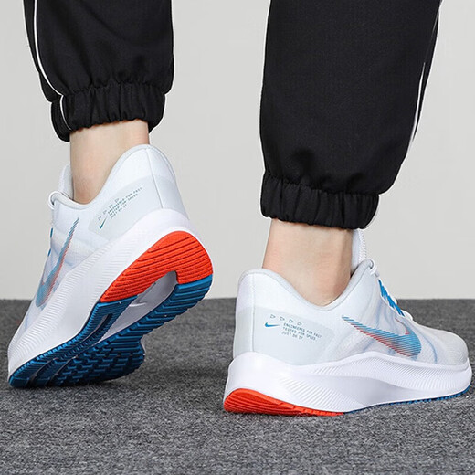 
Nike (NIKE) men's shoes Spring new sports shoes REVOLUTION 7 mesh breathable casual shoes lightweight cushioned running shoes DA1105-101/QUEST 4/white and blue flying line 42.5