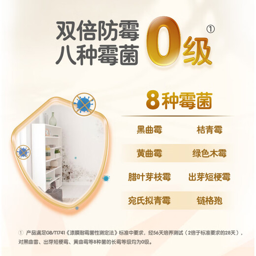 多乐士（Dulux）致悦镜洁抗菌无添加五合一乳胶漆内墙防霉白色墙面漆油漆涂料A751 大桶 白漆 不可调色 18L*1件