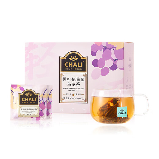 
CHALI tea cold brew tea tea bag black wolfberry grape oolong tea 42g red date tea bag 12 packs/box health tea