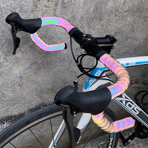 Yun dyed bicycle handlebar straps for road bikes at night reflective color-changing handlebar straps with dead-fly gradient colorful bicycle straps color-changing handgrip straps