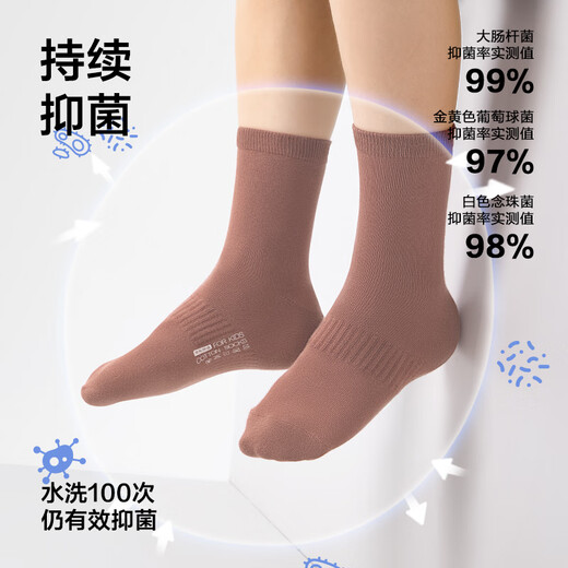 JD.com Kindersommer Socken 5A Antibakteriell gekämmte Baumwollnackung Ammoniak mittelgroße Strümpfe Casual Sports Socken Mädchen 20-22 cm
