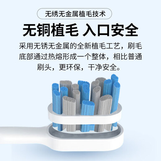 Meitianlai adapts to usmile electric toothbrush head Y1 Y1S Y10 P10 P20pro P1 P3 P4 U1 U4 smile plus replacement universal fade reminder gray professional style 4 pieces (single tube independent packaging)