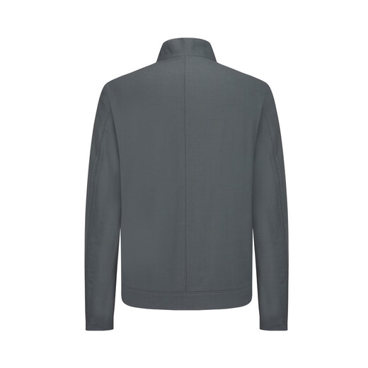 Jinba Herren Herbst Neue Männer Wolljacke Business Casual Stand Halsband Kurzjacke BKDG3852 Dunkelgrau XL (180)