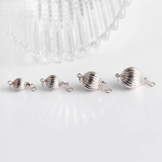 DL 1998 Fat Donglai same style k gold pearl buckle head 18k-14 accessories lantern buckle DIY handmade beaded gold necklace buckle bracelet 14k white 9mm